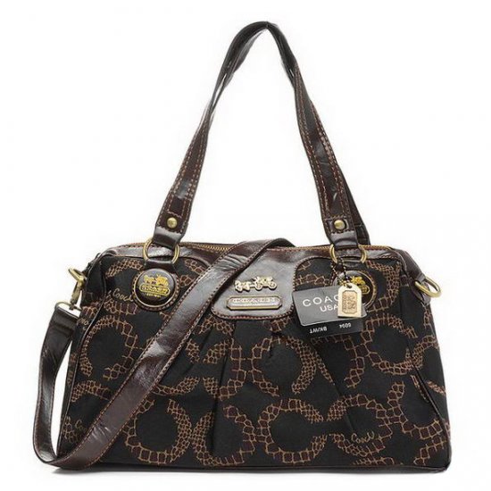 Coach Fashion Madison Logo Medium Coffee Satchels EIO | Women